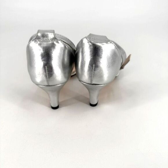 NWOT Touch Ups Clementine Silver Sparkle Glitter Sandal‎ Heels Pumps Size 8 - Picture 6 of 10